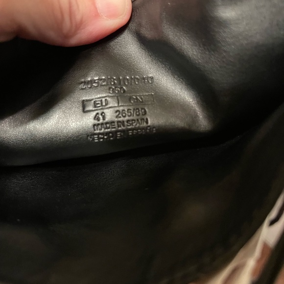 NEW Zara Black Mid Calf Boots REAL Leather 2052/810 riding tall buckle sz 41 10 - Picture 6 of 8